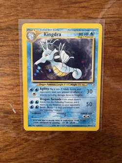 Pokemon Kingdra Unlimited Holo Rare TCG Card Neo Genesis 8/111 - Image 1