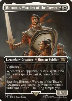 MTG - Boromir, Warden of the Tower - Borderless - Lord of the Rings - Magic - Image 1