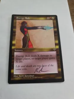 Energy Bolt ARTIST PROOF Signed By Scott Kirschner Magic the Gathering - Image 1