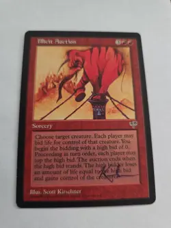 Illicit Auction ARTIST PROOF Signed By Scott Kirschner Magic the Gathering - Image 1