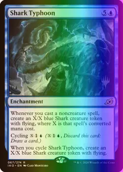 MTG Shark Typhoon (67p/136) Ikoria Lair of Behemoths Promos LP FOIL - Image 1