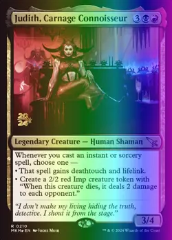 Judith, Carnage Connoisseur (210s/184) Murders at Karlov Manor Promos LP FOIL - Image 1