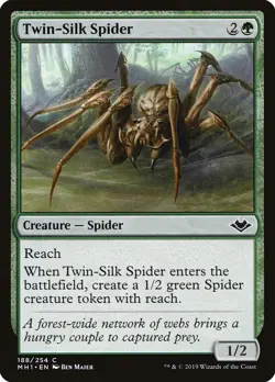 MTG Magic the Gathering Twin-Silk Spider (188/404) Modern Horizons NM - Image 1