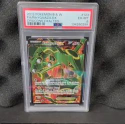 Pokemon Dragons Exalted Rayquaza EX Full Art 123/124 Ultra Rare Holo PSA 6 - Image 1
