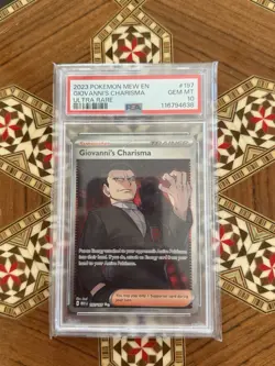 Pokemon Giovanni's Charisma Ultra Rare Holo Trainer PSA 10 Scarlet & Violet 151… - Image 1