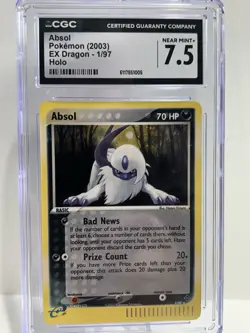 2003 Pokemon EX Dragon #1 Absol - Holo CGC 7.5 - Image 1