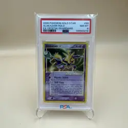 2006 Pokemon EX Crystal Guardians Gold Star Alakazam #99 Holo PSA 8 - Image 1