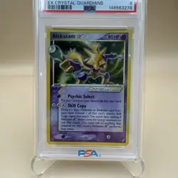 2006 Pokemon EX Crystal Guardians Gold Star Alakazam #99 Holo PSA 8 - Image 3