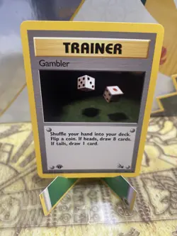 Gambler 60/62 - Fossil - 1st Edition - Pokemon TCG NM - Image 1