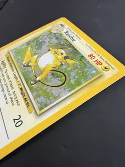 Raichu Holo Base Set Pokemon 14/102 Rare WOTC English LP Excellent - Image 2