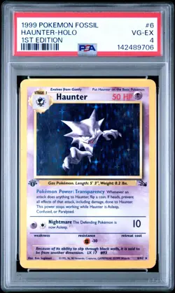 RARE! Pokemon Haunter 6/62 Fossil Holo 1ST EDITION PSA 4 VG-EXCELLENT! - Image 1