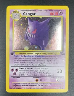 Pokemon TCG Gengar 5/62 Fossil 1st Edition Holo - Spanish - Image 1