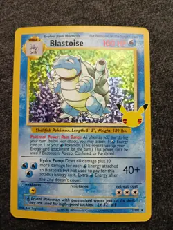 Pokemon TCG Blastoise 2/102 Celebrations: Classic Collection Holo Rare MINT - Image 1