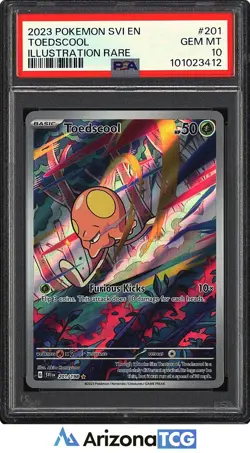 Pokemon 2023 Toedscool 201/198 IR Scarlet & Violet GEM MINT PSA 10 - Image 1