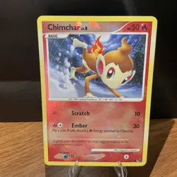 Pokemon Chimchar Cracked Ice Holo 12/17 Pop Series 8 NM Not played - Image 1