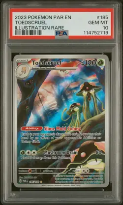 2023 Pokemon Par En-paradox Rift Toedscruel Illustration Rare 185/182 PSA 10 - Image 1