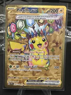 Pokemon Pikachu ex 247/191 Sv08: Surging Sparks Hyper Rare Full Art 200 HP Holo - Image 1