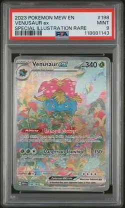 2023 POKEMON MEW EN-151 SPECIAL ILLUSTRATION RARE #198 VENUSAUR EX PSA 9 - Image 1