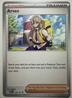 Arven - 186/197 - Uncommon - Pokemon TCG Obsidian Flames NM - Image 1