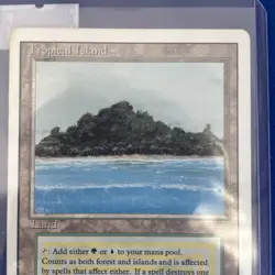 Tropical Island - MTG - Revised Edition LP++ Very Nice Vintage Card - Image 4
