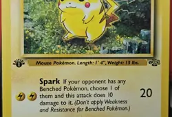 Pokemon Pikachu 50 HP Common 1st Edition Base Set 60/64 Wizards Card 1999 - Image 3