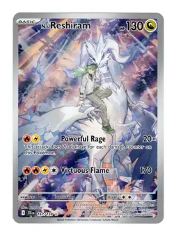 N's Reshiram Illustration Rare Full Art Holo Sv09 167/159 Pokemon Card NM - Image 1