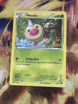 Weedle 1/12 McDonalds Promo 2013 Holo Rare Pokemon Card Mp - Image 1