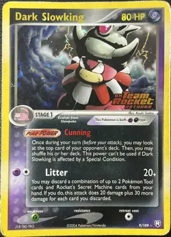 Dark Slowking 9/109 Stamped Team Rocket Returns Holo Rare Pokemon Card MP - Image 1