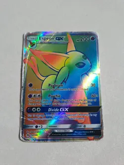 Pokemon TCG Espeon GX Sun & Moon Base Set 152/149 Holo Secret Rare - Image 1