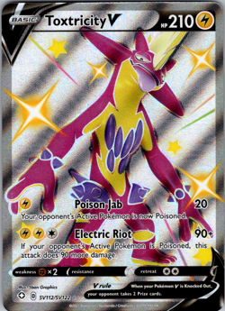 Toxtricity V SV112/SV122 Holo Rare V Shining Fates Shiny Vault Pokemon NM - Image 1