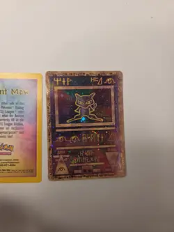 2000 Pokemon Movie Promos Ancient Mew #NNO W/ Promo Top Card Indents On Back - Image 2