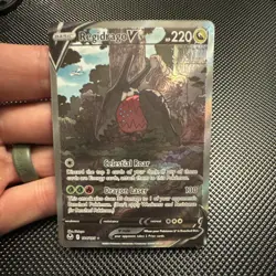 Pokemon Regidrago V Full Art Ultra Rare Holo 184/195 Silver Tempest 220 HP Drag… - Image 1
