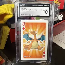 2016 Pokemon Playing Cards Charizard All Star Deck #8 Diamond CGC 10 - Image 1