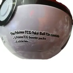 Pokemon TCG PokeBall Tin - E25 - Sealed NEW - 3 Booster Packs-2 Sticker Sheets - Image 2