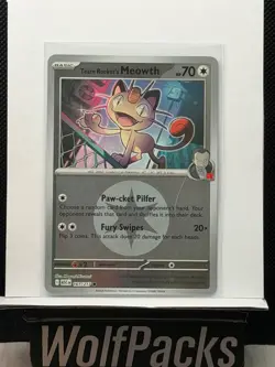 Pokemon ME: Ascended Heroes - Team Rocket’s Meowth 161/217 Energy Reverse Holo - Image 1
