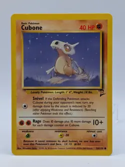 2000 Pokemon Cubone 070/130 Base Set 2 Regular - Image 1