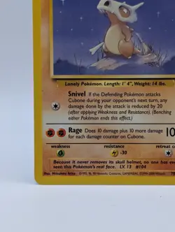 2000 Pokemon Cubone 070/130 Base Set 2 Regular - Image 5
