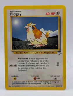 2000 Pokemon Pidgey 086/130 Base Set 2 Regular - Image 1