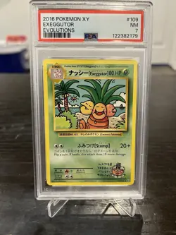 2016 POKEMON XY EVOLUTIONS #109 EXEGGUTOR PSA 7 - Image 1