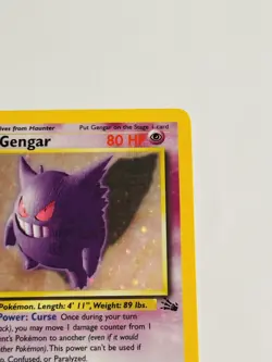 Pokemon Gengar Fossil 1st Edition Holo Rare 5/62 80 HP Stage 2 1999 Wizards - Image 3