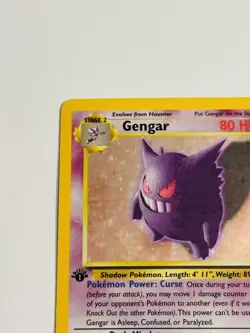 Pokemon Gengar Fossil 1st Edition Holo Rare 5/62 80 HP Stage 2 1999 Wizards - Image 4