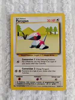 Pokemon TCG Porygon Base Set 39/102 Never Played, Near Mint!! - Image 1