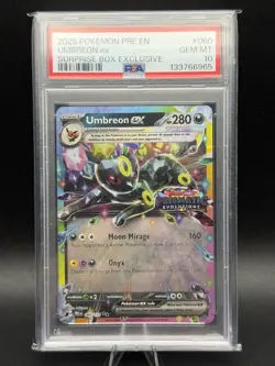 2025 Pokemon Prismatic Evolution Umbreon EX Surprise Box Exclusive PSA 10 - Image 1