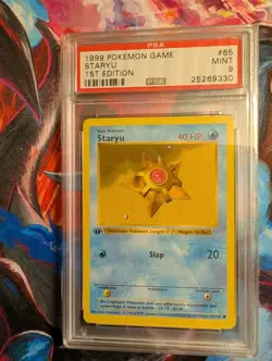 Pokemon Staryu Base Set Shadowless 1st Edition 65/102 PSA 9 - Image 1