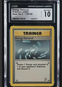 Energy Removal Pokemon 1999 Base 2 #119 (CGC 10) - Image 1