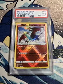 Pokemon Sword & Shield Crown Zenith Radiant Charizard #020/159 PSA 9 - Image 1