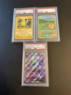 PSA 9 Pokemon Pikachu, Ditto, Mewtwo Lot - Image 1