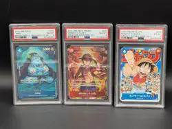 Lot Of 3 One Piece PSA Cards Treasure Luffy Shonen Jump Jinbe - Image 1