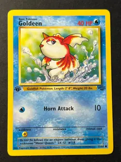 Goldeen 53/64 1st Edition Jungle - Common - WOTC Pokemon Card LP + - Image 1