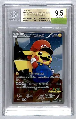 Mario Pikachu 2016 XY Special Box Promo JAPANESE #294XYP BGS 9.5 - Image 1